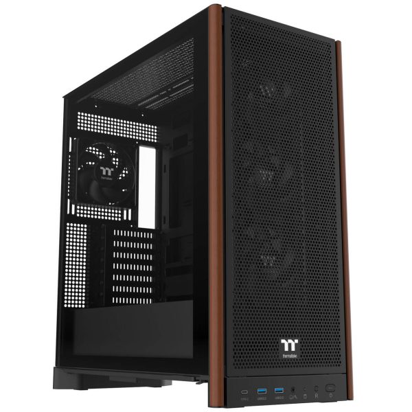 Thermaltake S370 WS PC Case, Mid-Tower, E-ATX, Tempered Glass – black