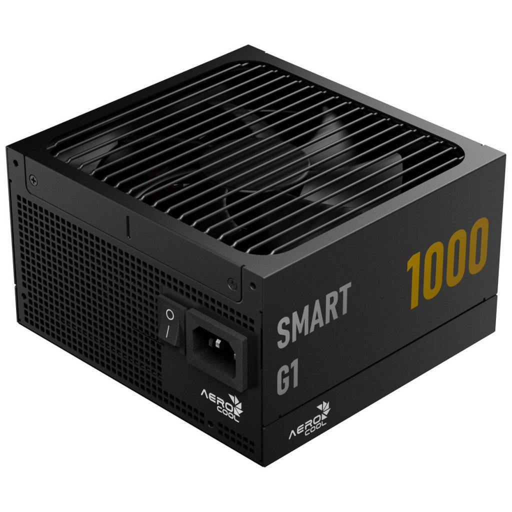 AeroCool Smart G1 80 PLUS Gold Power Supply, PCIe 5.1, ATX 3.1 - 1000 Watt, black