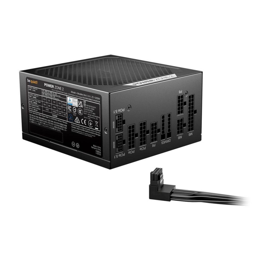 be quiet! Power Zone 2 80 PLUS Platinum power supply, fully modular, ATX 3.1, PCIe 5.1 - 1,200 watts, black