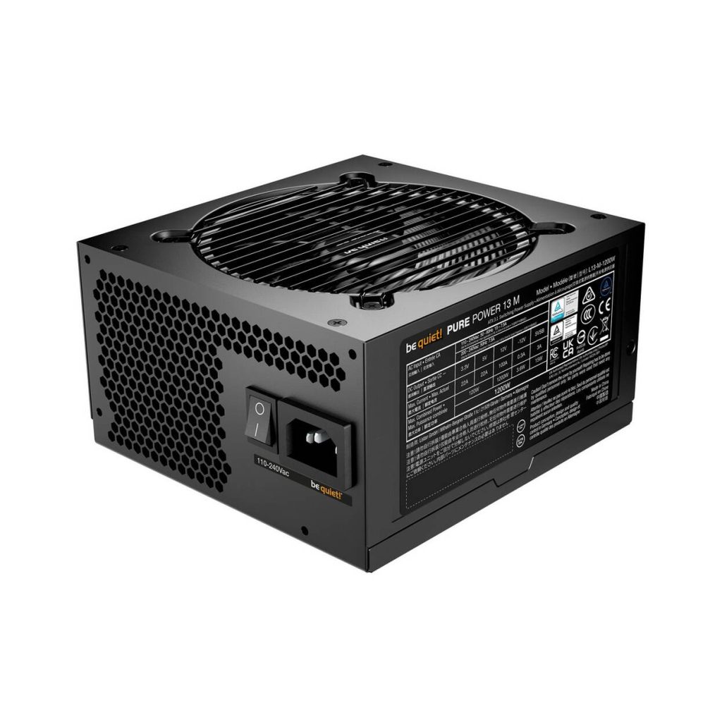 be quiet! Pure Power 13M 80 PLUS Gold Power Supply, ATX 3.1, PCIe 5.1 - 1,200 Watts, Black