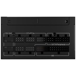 APNX MAX G1 1,200W 80 PLUS Gold Power Supply, ATX 3.1, PCIe 5.1, Fully Modular, Compact - 1,200 Watts, Black