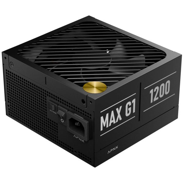 APNX MAX G1 1,200W 80 PLUS Gold Power Supply, ATX 3.1, PCIe 5.1, Fully Modular, Compact – 1,200 Watts, Black