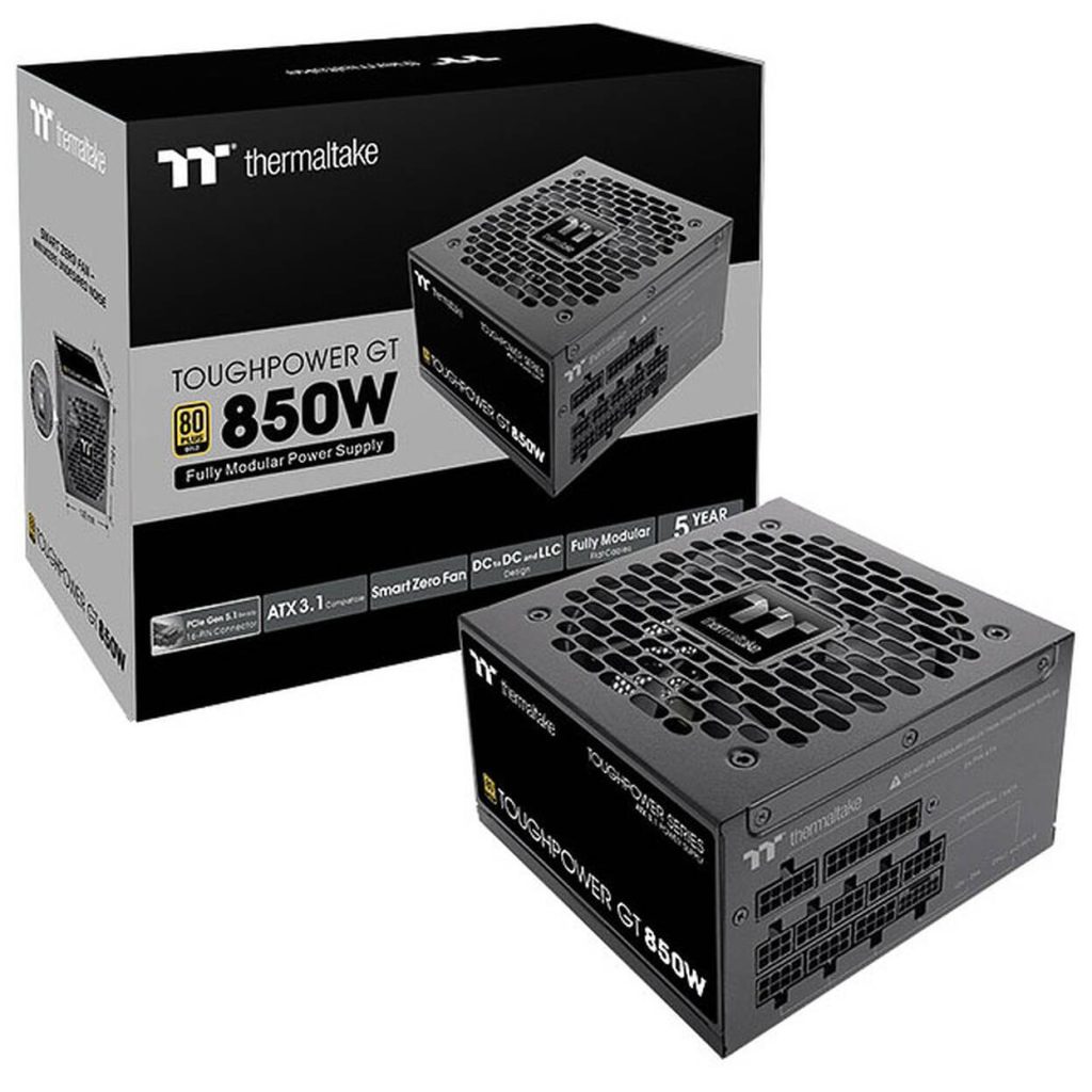 Thermaltake Toughpower GT 80 PLUS Gold power supply, modular, ATX 3.1, PCIe 5.1 - 850 W, black