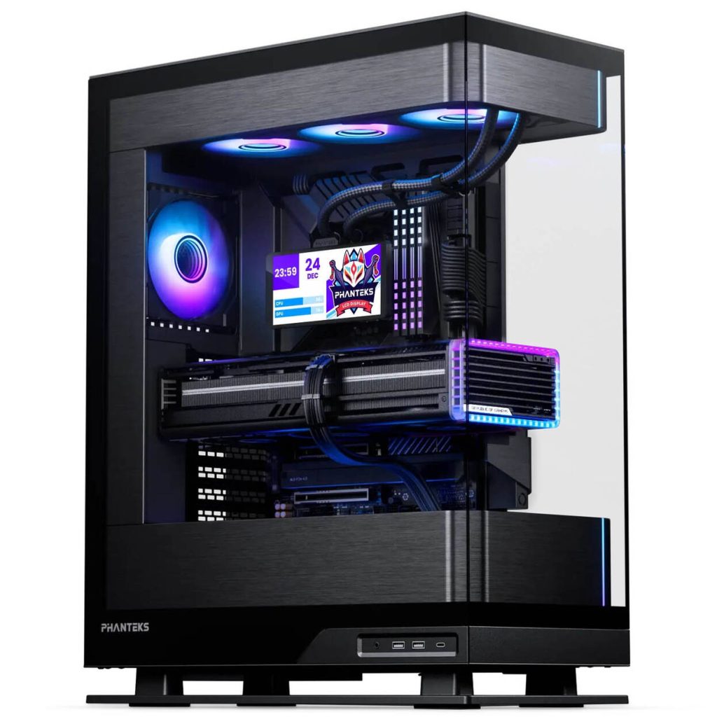 Phanteks Glacier One 360M25 LCD AiO Water Cooling, 6-Inch Display - 360mm, Black
