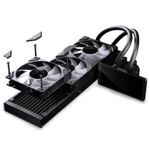 Phanteks Glacier One 360M25 LCD AiO Water Cooling, 6-Inch Display - 360mm, Black