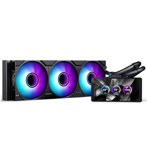 Phanteks Glacier One 360M25 LCD AiO Water Cooling, 6-Inch Display – 360mm, Black