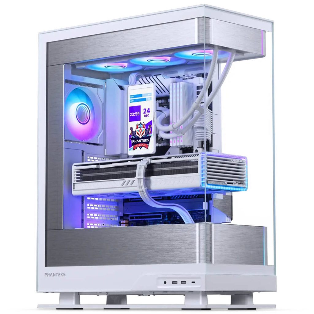 Phanteks Glacier One 360M25 LCD AiO Water Cooling, 6-Inch Display - 360mm, White