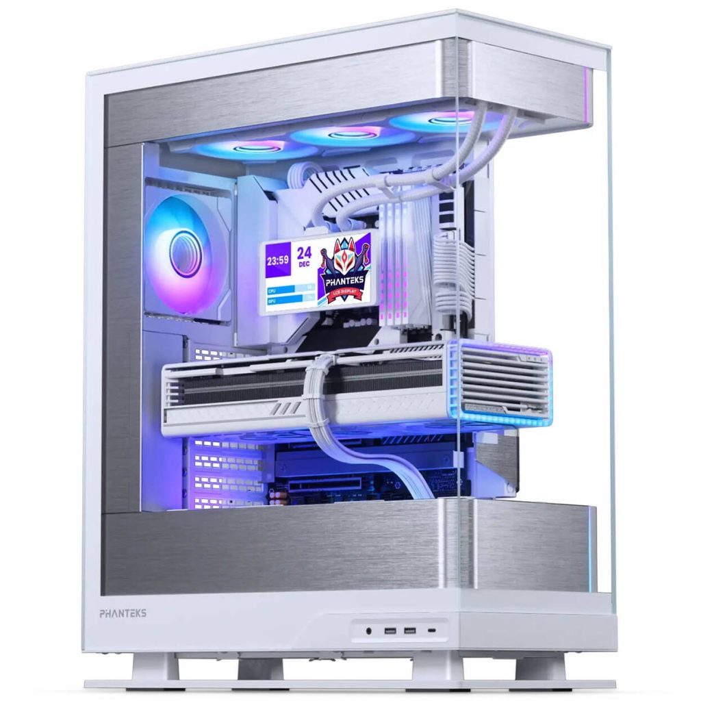Phanteks Glacier One 360M25 LCD AiO Water Cooling, 6-Inch Display - 360mm, White