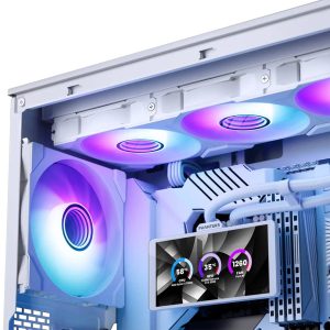 Phanteks Glacier One 360M25 LCD AiO Water Cooling, 6-Inch Display - 360mm, White