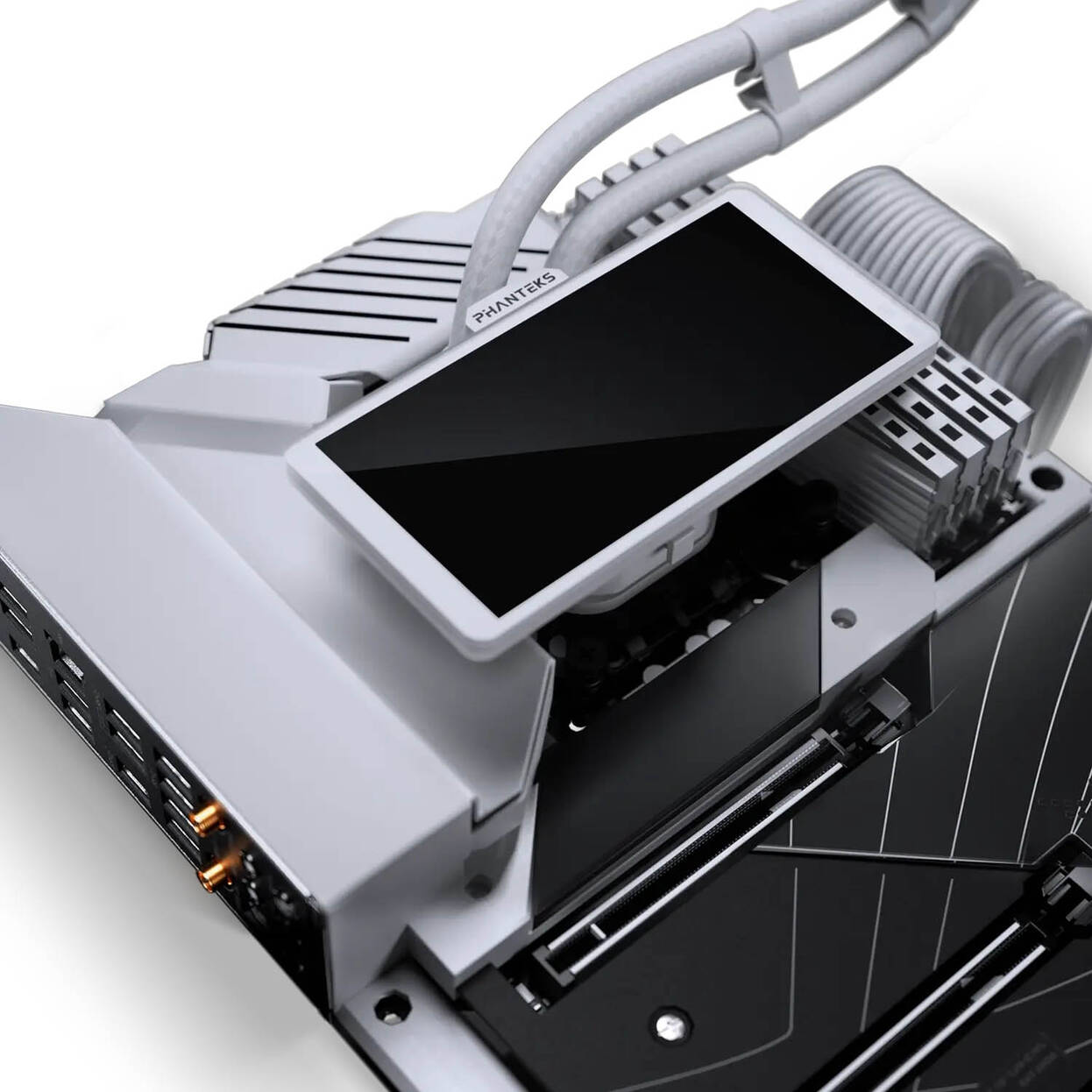 Phanteks Glacier One 360M25 LCD AiO Water Cooling, 6-Inch Display - 360mm, White
