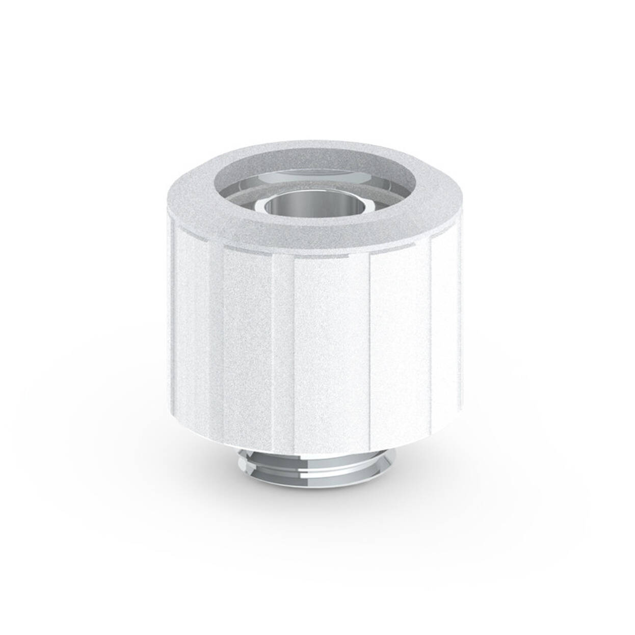 Bitspower Artemis Straight Fitting G1/4" Male to 16/10mm – Arctic White