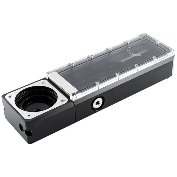 Watercool HEATKILLER Tank 200 D5 Reservoir, modular, compatible with D5 pump – acrylic/black