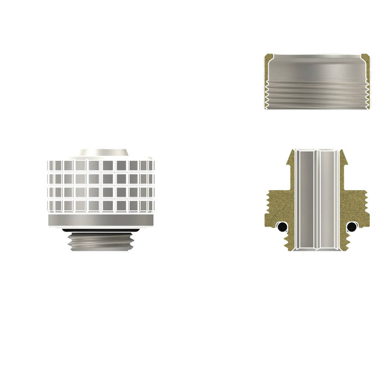 Thermal Grizzly DeltaMate Fitting - ST16, matte, nickel