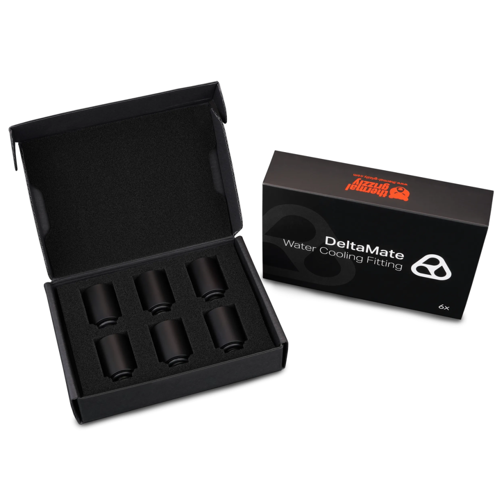 Thermal Grizzly DeltaMate Extender Fitting - MF28, black, pack of 6 : image 3
