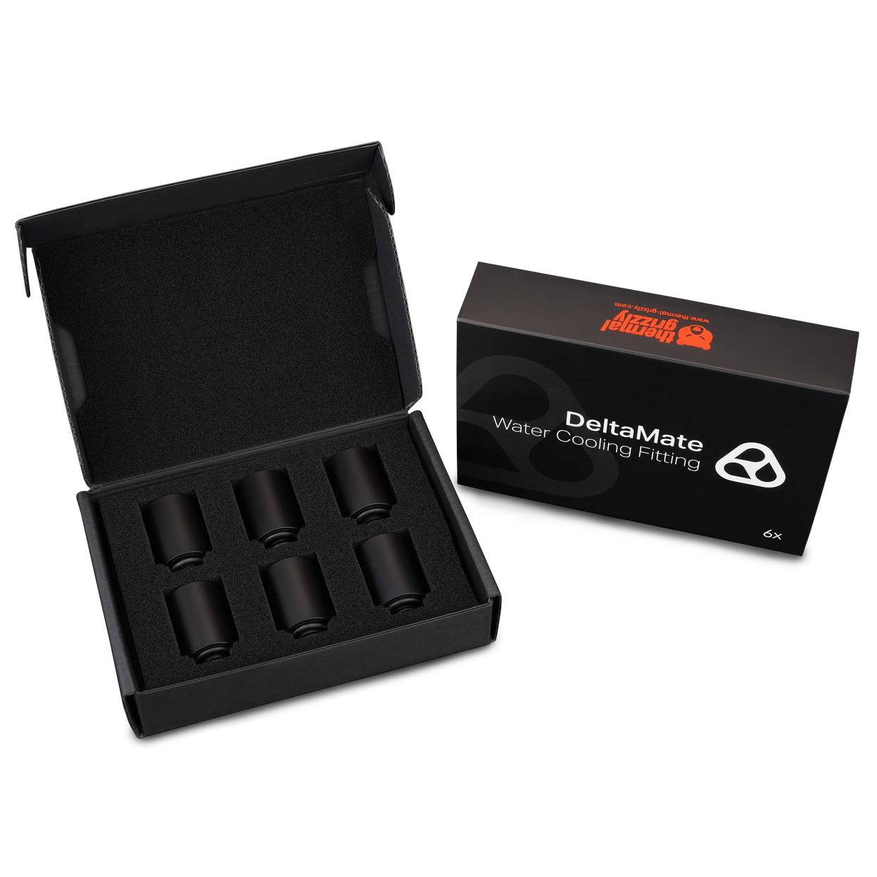 Thermal Grizzly DeltaMate Extender Fitting - MF28, black, pack of 6 : image 3