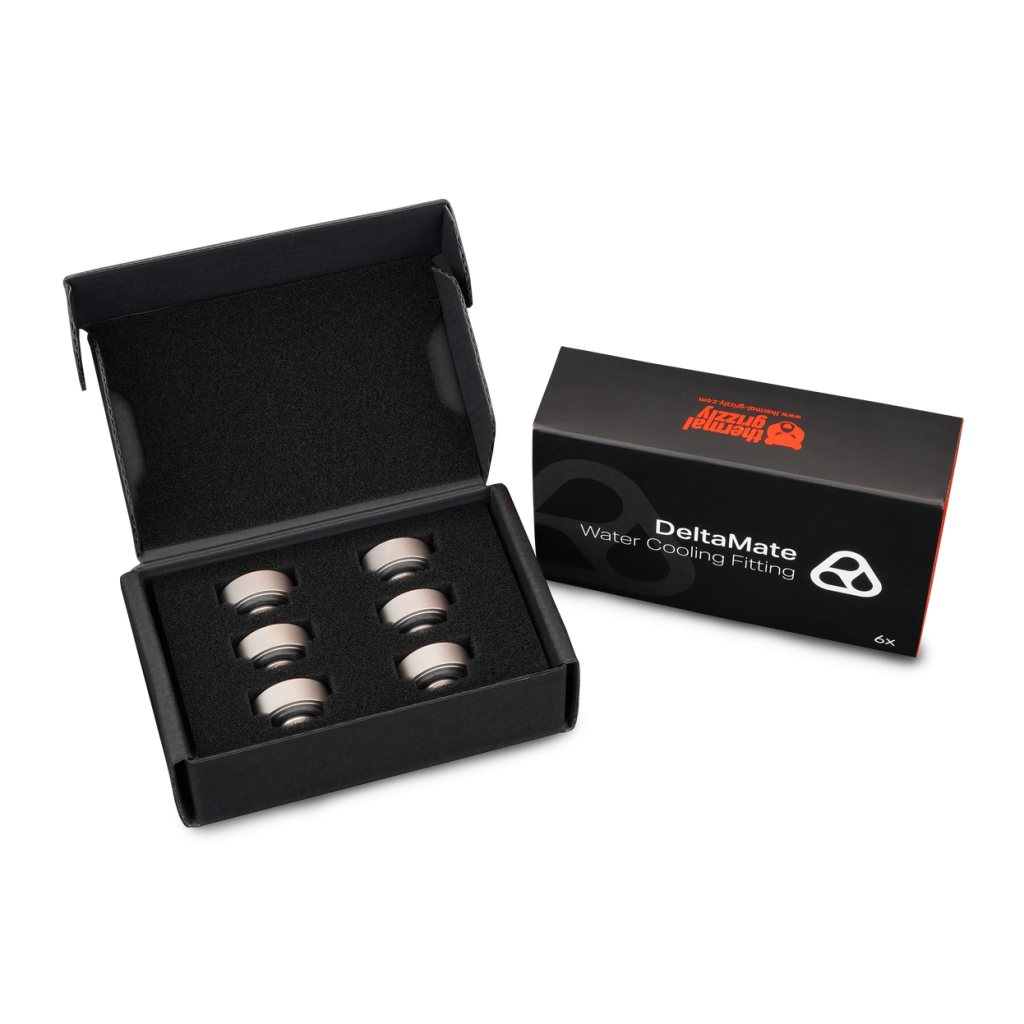 Thermal Grizzly DeltaMate Extender Fitting - MF7, matte nickel, pack of 6 : image 3