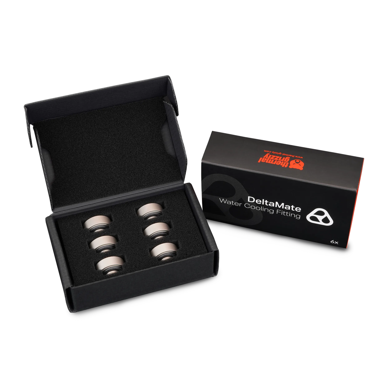 Thermal Grizzly DeltaMate Extender Fitting - MF7, matte nickel, pack of 6 : image 3