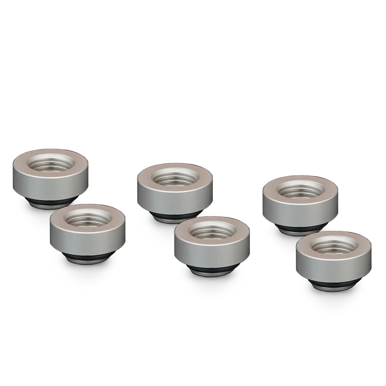 Thermal Grizzly DeltaMate Extender Fitting - MF7, matte nickel, pack of 6 : image 1