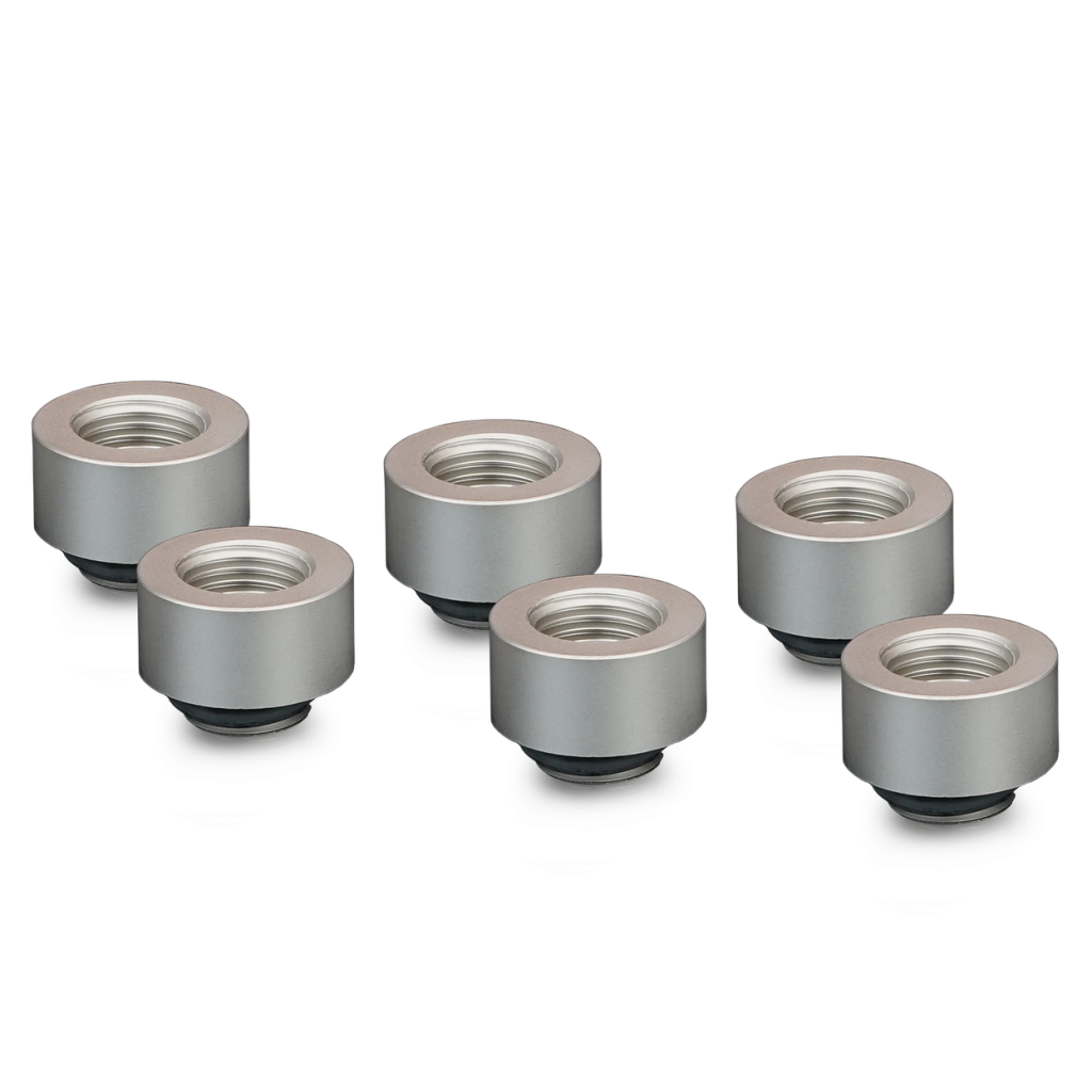 Thermal Grizzly DeltaMate Extender Fitting - MF10, matte nickel, pack of 6