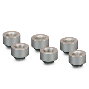 Thermal Grizzly DeltaMate Extender Fitting - MF10, matte nickel, pack of 6