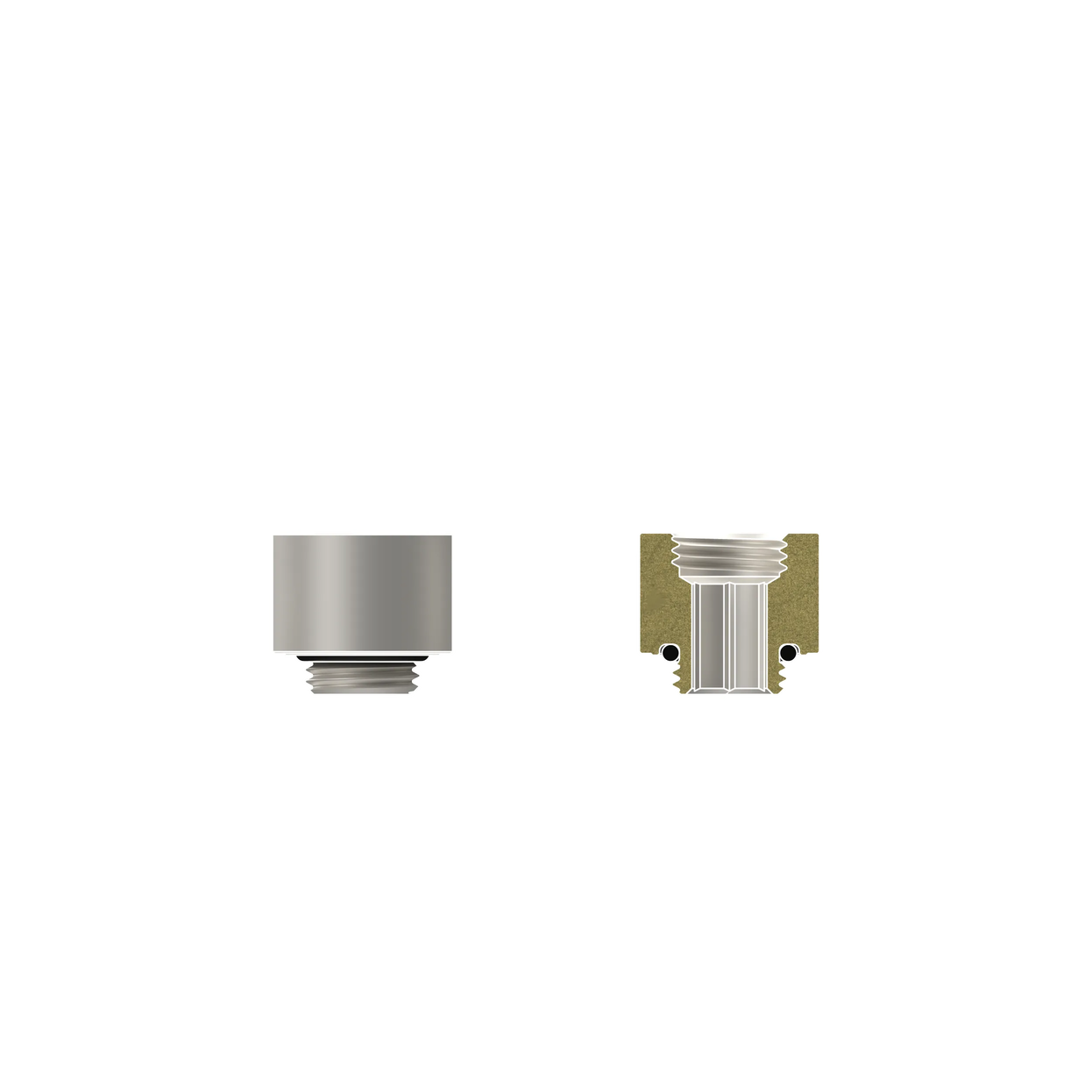 Thermal Grizzly DeltaMate Extender Fitting - MF14, matt nickel, pack of 6