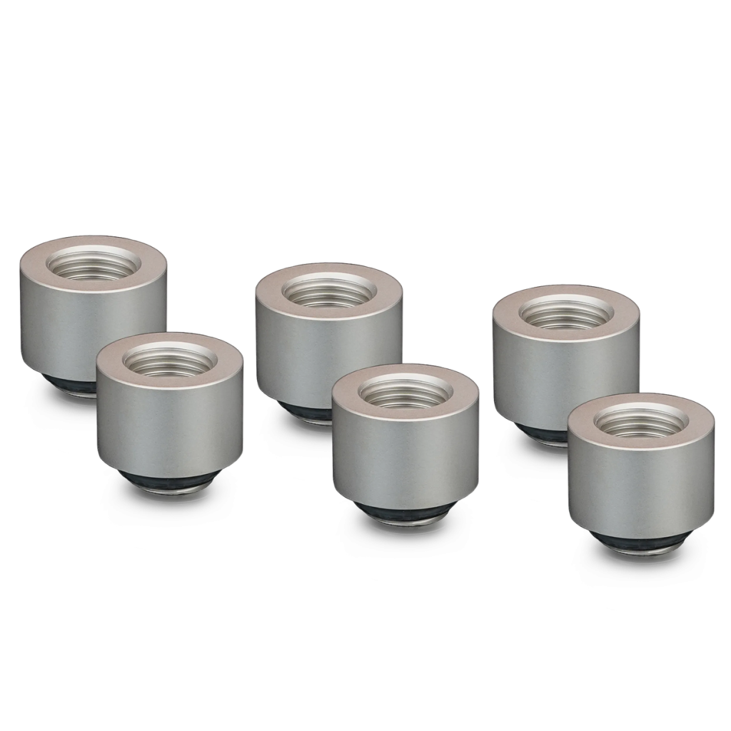Thermal Grizzly DeltaMate Extender Fitting - MF14, matt nickel, pack of 6