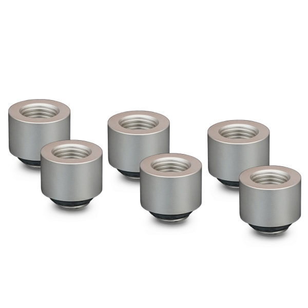 Thermal Grizzly DeltaMate Extender Fitting – MF14, matt nickel, pack of 6