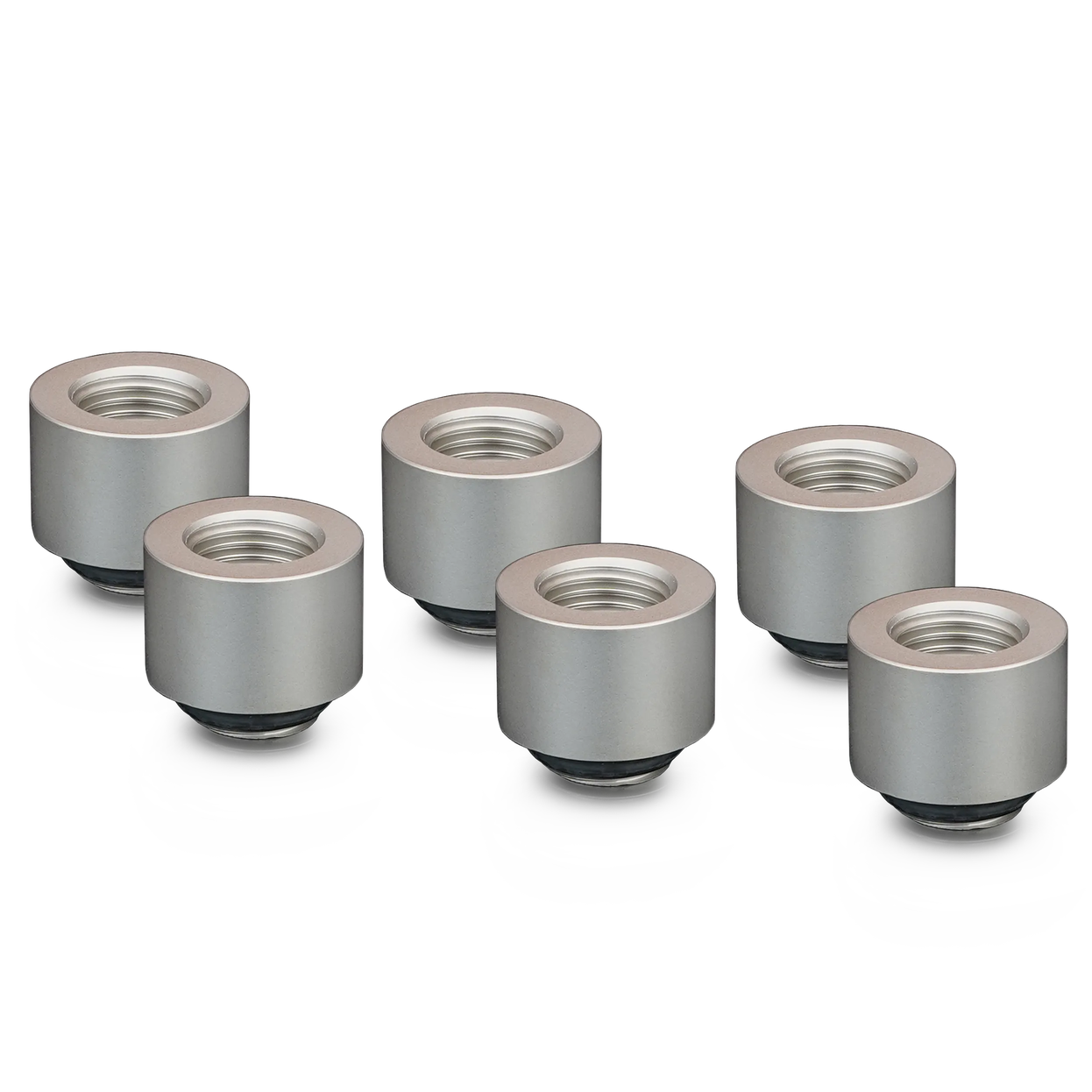 Thermal Grizzly DeltaMate Extender Fitting - MF14, matt nickel, pack of 6