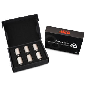 Thermal Grizzly DeltaMate Extender Fitting - MF28, matt nickel, pack of 6