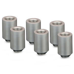Thermal Grizzly DeltaMate Extender Fitting - MF28, matt nickel, pack of 6