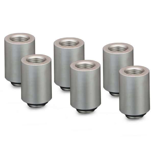 Thermal Grizzly DeltaMate Extender Fitting – MF28, matt nickel, pack of 6