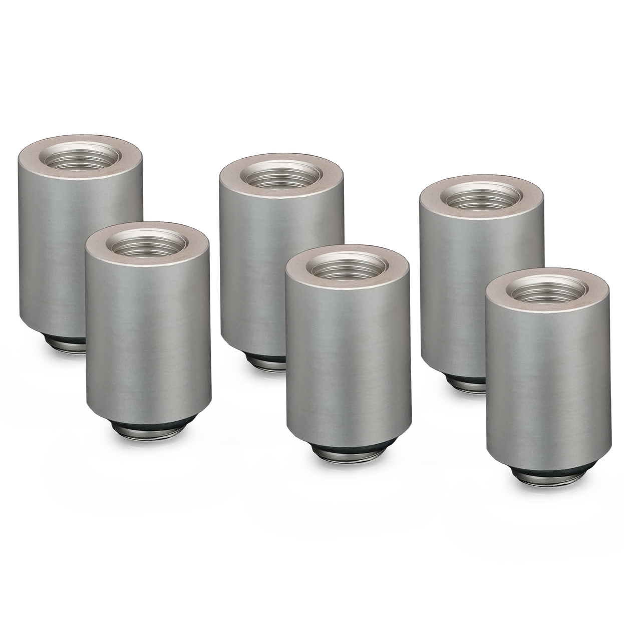 Thermal Grizzly DeltaMate Extender Fitting - MF28, matt nickel, pack of 6