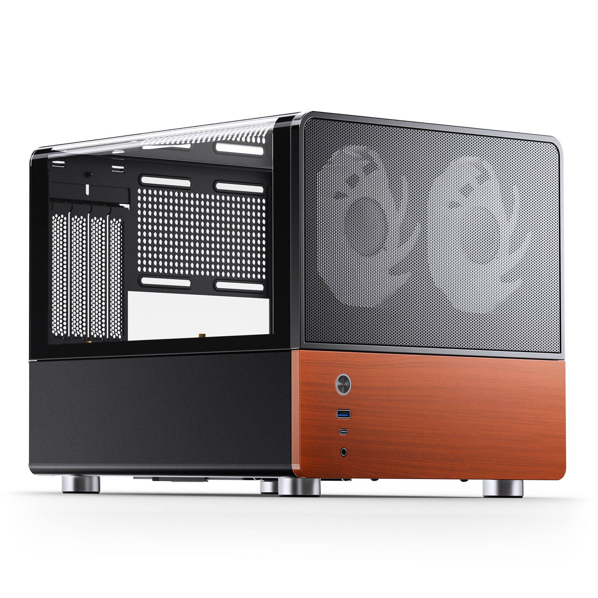 Jonsbo V12 PC Case, Mini Tower, Micro-ATX - Black