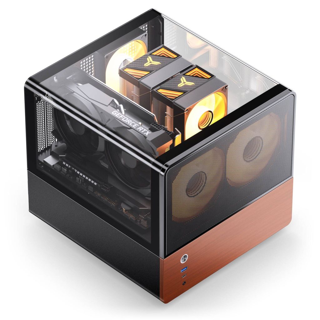 Jonsbo V12 PC Case, Mini Tower, Micro-ATX - Black