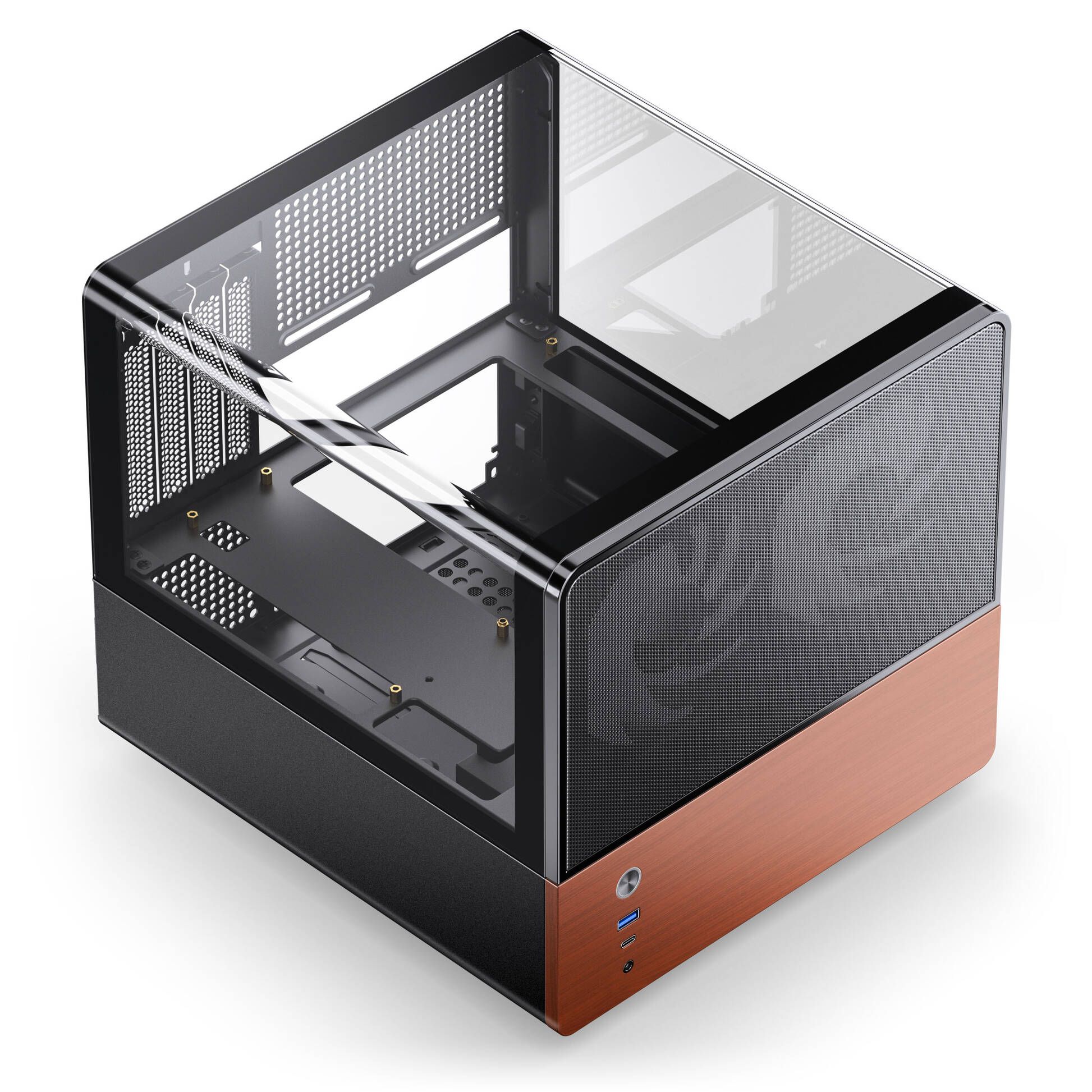 Jonsbo V12 PC Case, Mini Tower, Micro-ATX - Black
