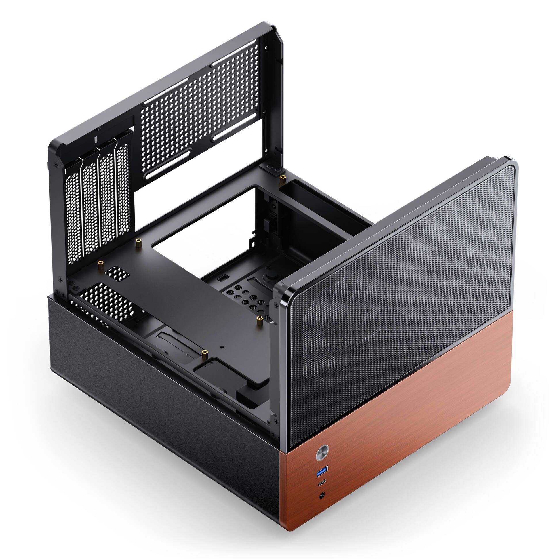 Jonsbo V12 PC Case, Mini Tower, Micro-ATX - Black