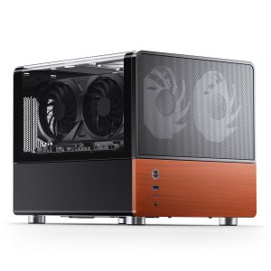 Jonsbo V12 PC Case, Mini Tower, Micro-ATX - Black