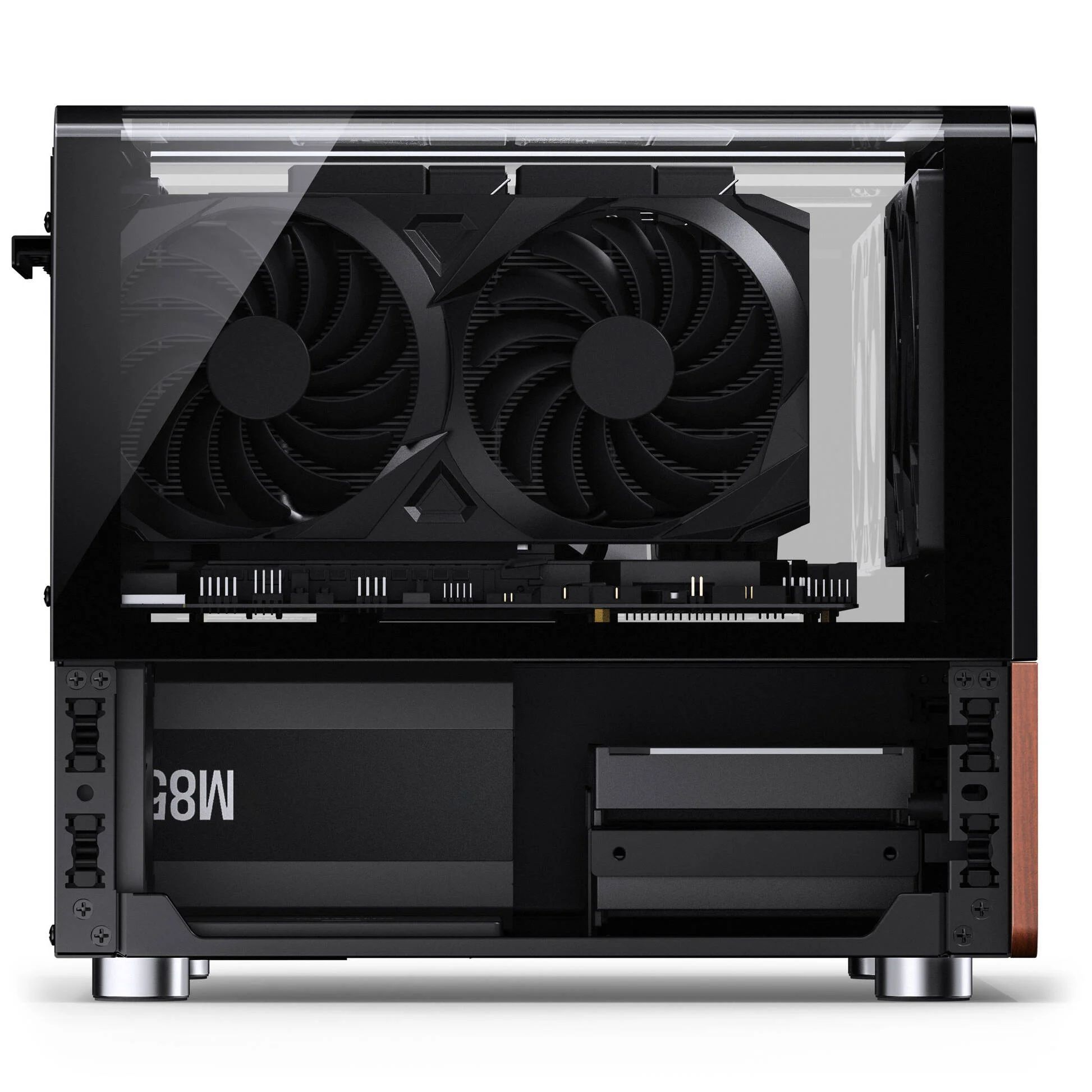 Jonsbo V12 PC Case, Mini Tower, Micro-ATX - Black