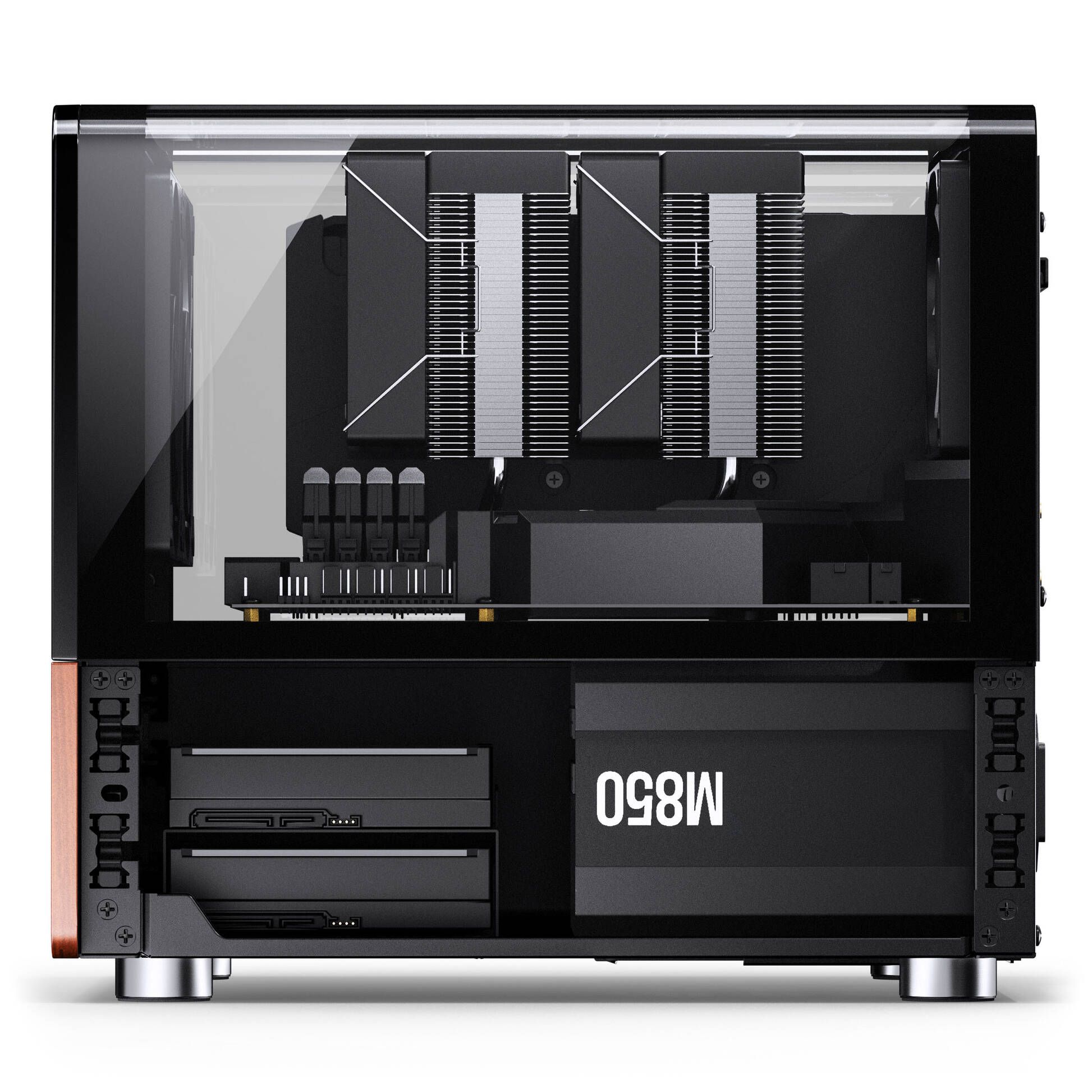 Jonsbo V12 PC Case, Mini Tower, Micro-ATX - Black
