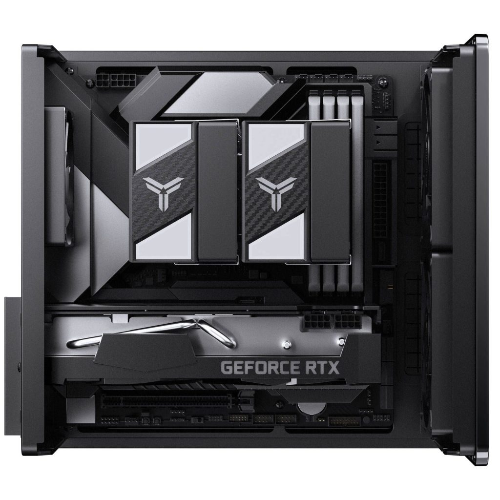 Jonsbo V12 PC Case, Mini Tower, Micro-ATX - Black