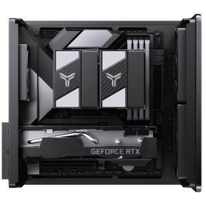 Jonsbo V12 PC Case, Mini Tower, Micro-ATX - Black