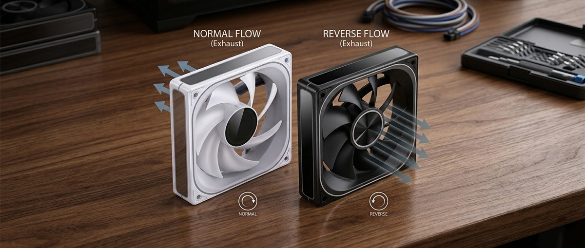 PC Fan Airflow Direction Explained: Normal vs Reverse Fans