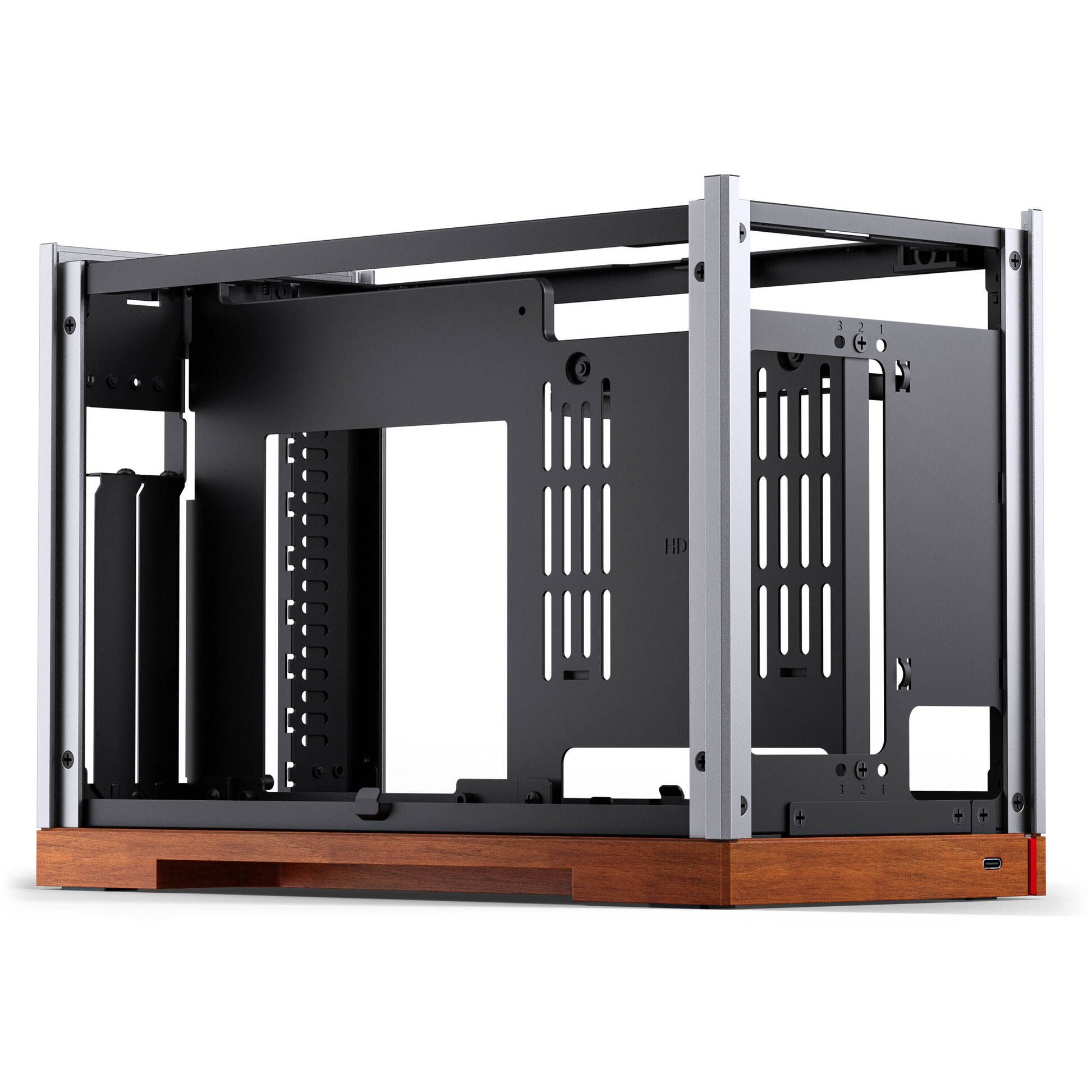 Jonsbo T9 PC Case, Mini Case, ITX, PCIe 5.0 Riser Cable - Silver