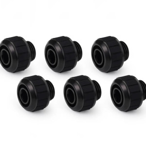 Alphacool Apex Grip SoftTube fitting 13/10mm G1/4 black Set 6 pcs