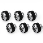 Alphacool Apex Grip SoftTube fitting 13/10mm G1/4 chrome Set 6 pcs
