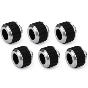 Alphacool Apex Grip HardTube fitting 13mm G1/4 chrome Set 6 pcs
