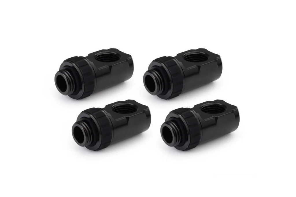 Alphacool Apex Grip adapter 90 OT/IT G1/4 Rotart - Black Set 4 pcs