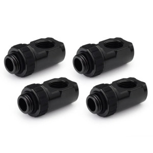 Alphacool Apex Grip adapter 90 OT/IT G1/4 Rotart - Black Set 4 pcs