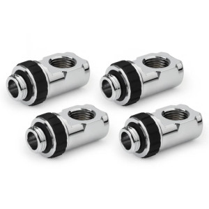 Alphacool Apex Grip adapter 90 OT/IT G1/4 rotatable chrome Set 4 pcs