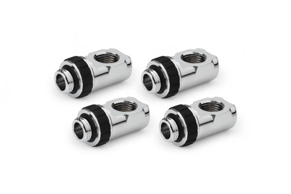 Alphacool Apex Grip adapter 90 OT/IT G1/4 rotatable chrome Set 4 pcs